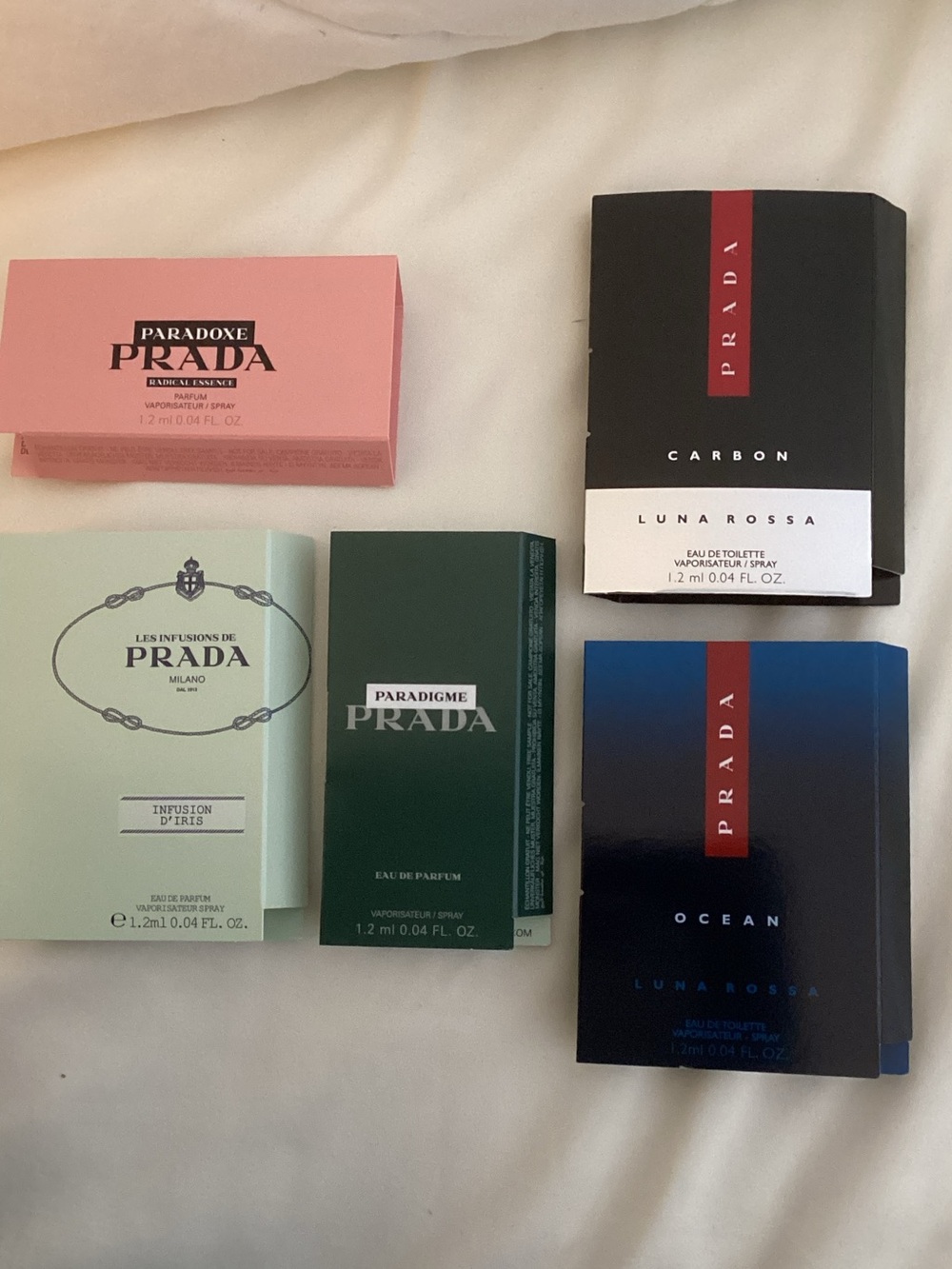 Prada Fragrance samples (5) Men and woman